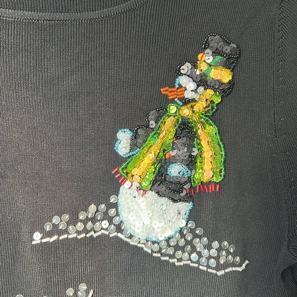 Tribeca Studios Christmas sweater w snowmen - Picture 3 of 6
